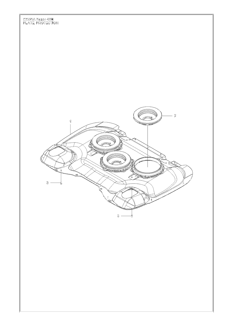 Plate, Protection Diagram and Parts List for CEORA  Husqvarna Brush Cutter