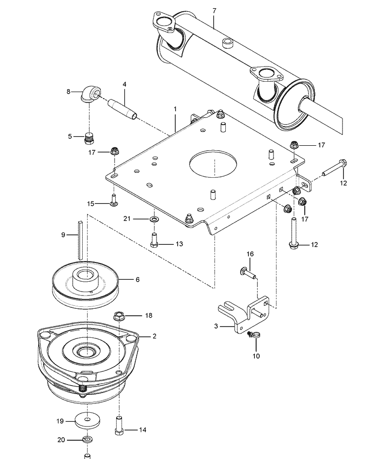 Engine Mounting, Guards And Muffler Diagram and Parts List for Z560X (96793040100)(2018-08) Husqvarna Lawn Mower