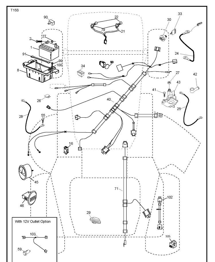 Electrical Diagram and Parts List for YTH24V48LS (96043011601)(2011-01) Husqvarna Lawn Tractor