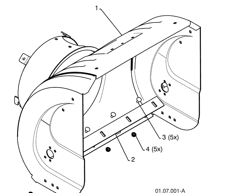 Auger Housing / Impeller Assemble - B 2 Diagram and Parts List for 924SB (96193004500)(2009-06) Husqvarna Snow Blower