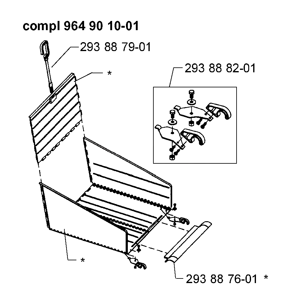 Bagger Diagram and Parts List for 540NOVOLETTE 2000-08 Husqvarna Lawn Mower