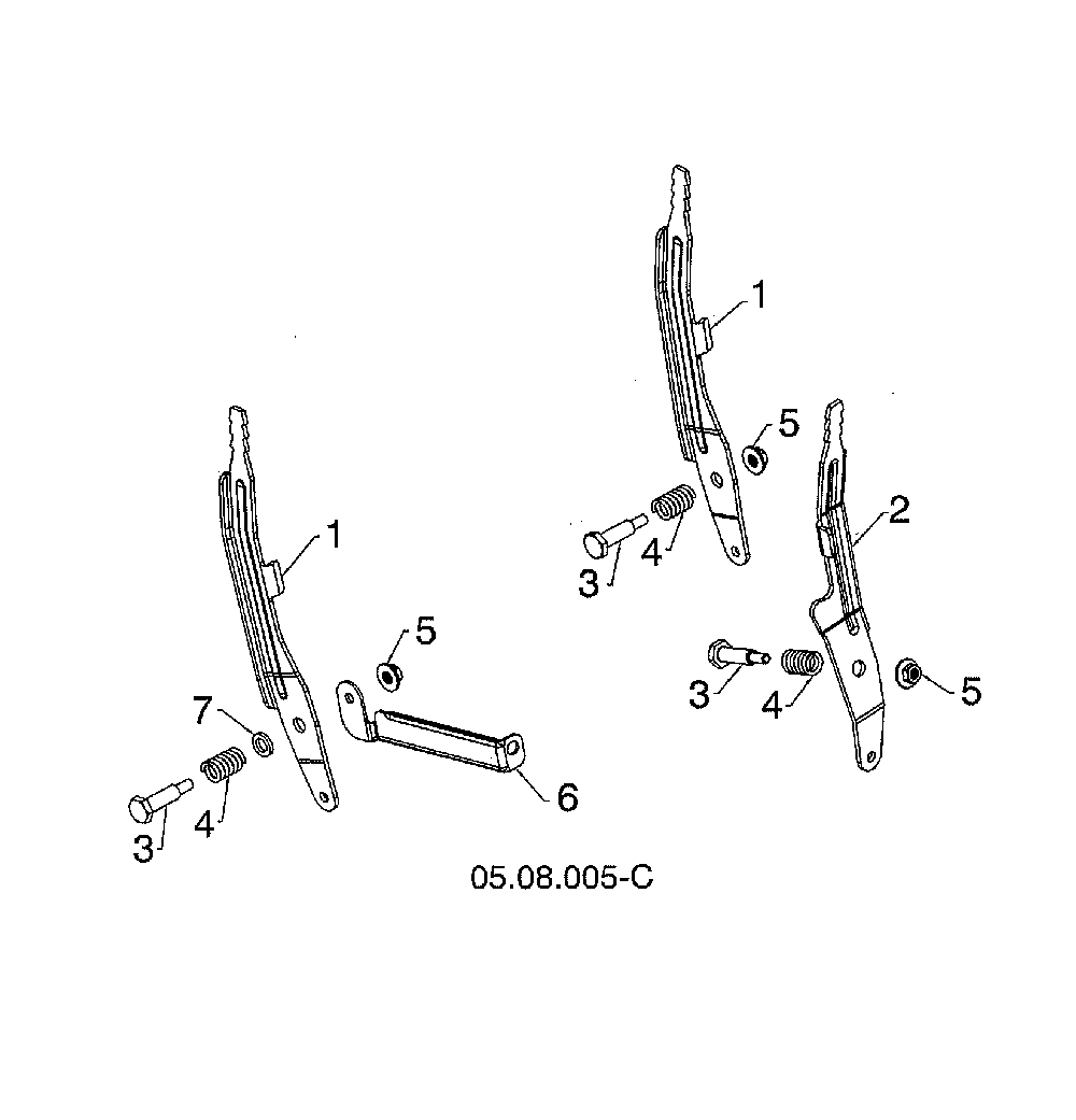 Control lever Diagram and Parts List for 96193009604  Husqvarna Snow Blower