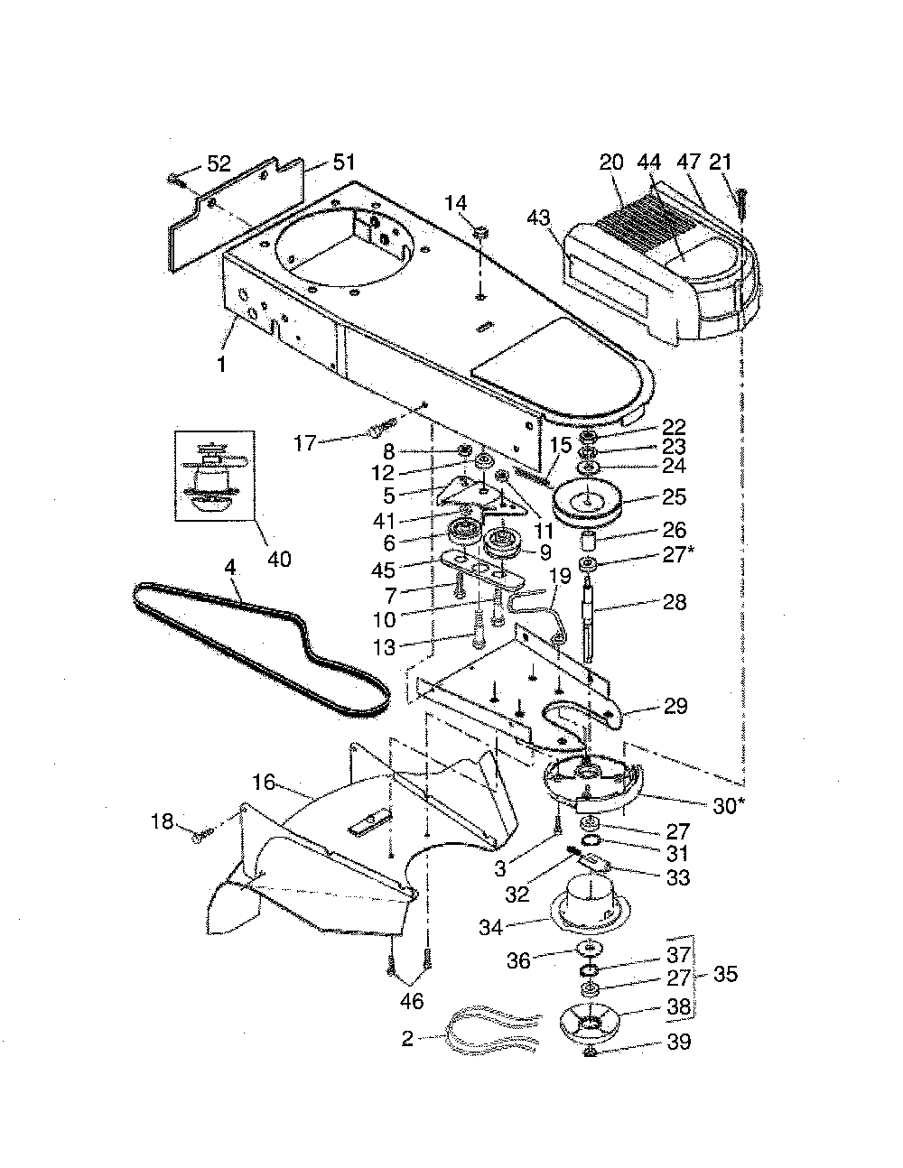 Chassis/deflector Diagram and Parts List for 96173000203  Husqvarna Trimmer