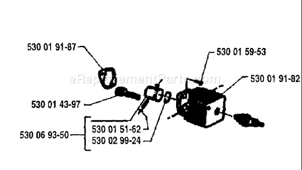 Page J Diagram and Parts List for 18H 1994-04 Husqvarna Trimmer