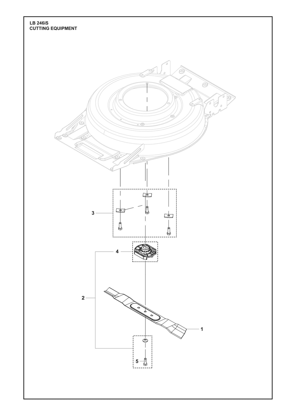 Cutting Equipment Diagram and Parts List for LB246IS  Husqvarna Lawn Mower
