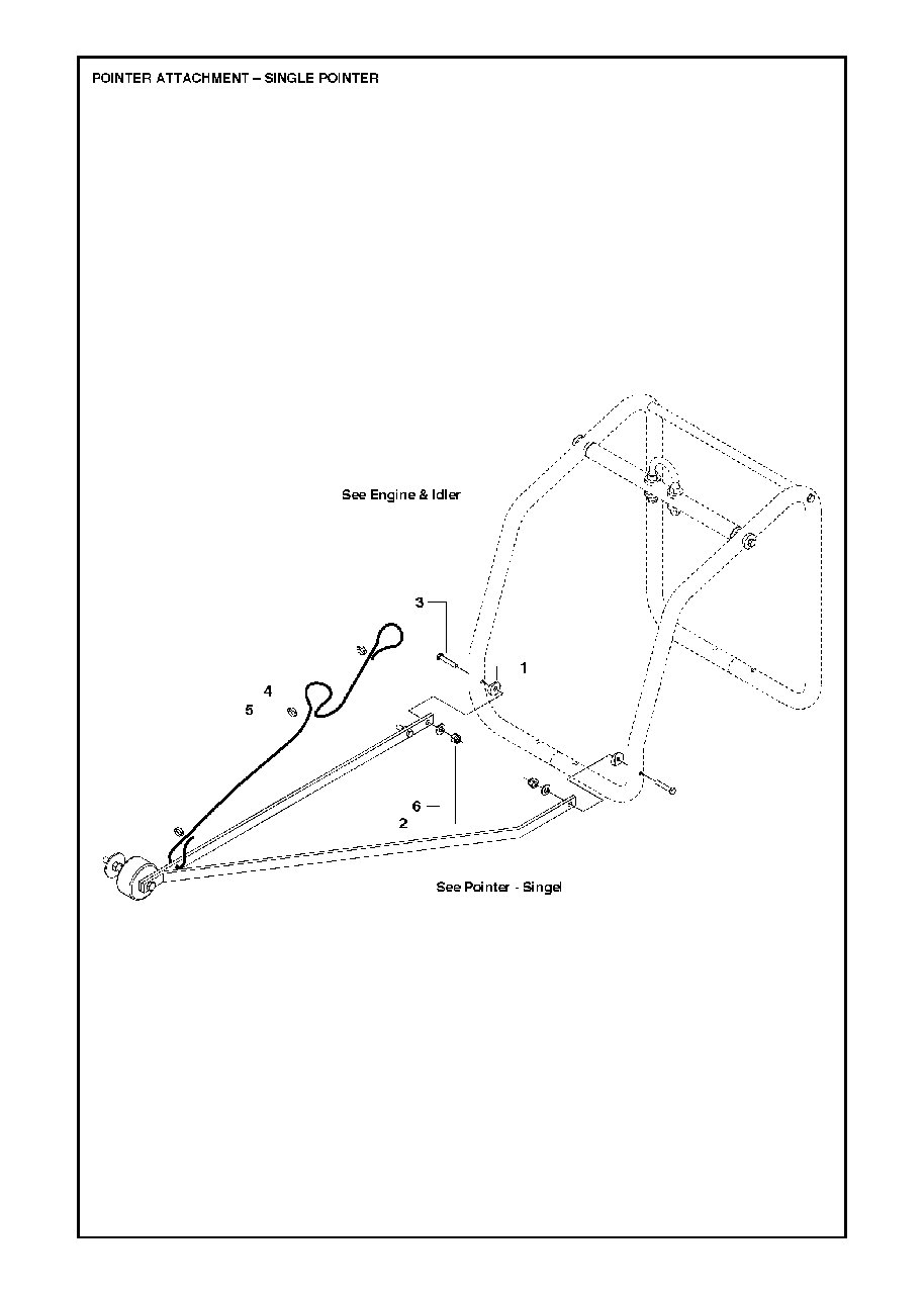 Pointer Attachment - Single Pointer Diagram and Parts List for FS520 (FS 524)(2011-02) Husqvarna Circular Saw