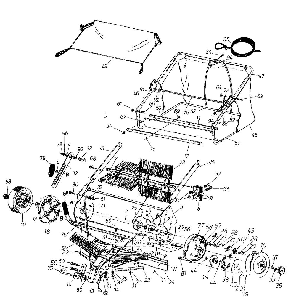 Repair Parts Diagram and Parts List for HS380 (954995201)(1990-11) Husqvarna Lawn Tractor Accessories