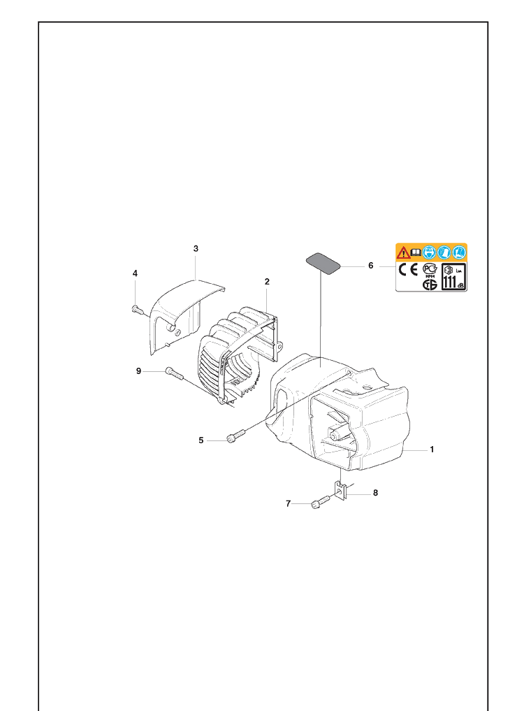 Cover Diagram and Parts List for 323HD60 2009-02 Husqvarna Hedge Trimmer