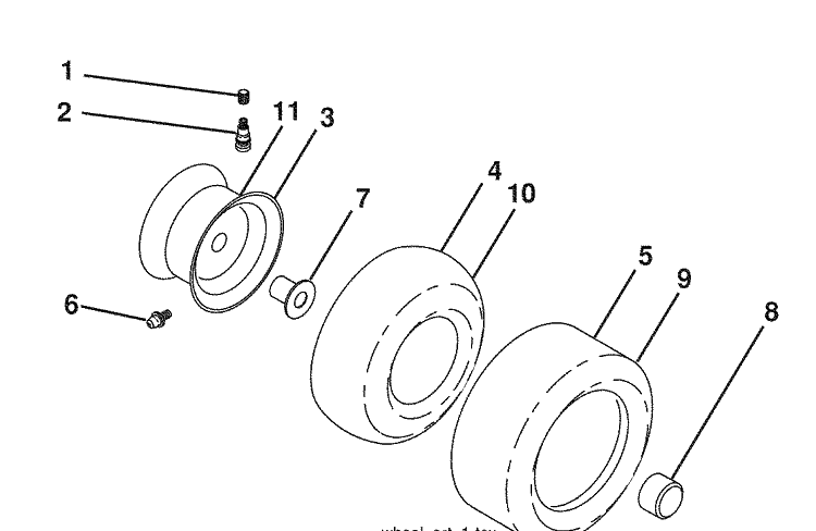 Decals / Wheels 1 Diagram and Parts List for 2246LS (96043006300)(2008-11) Husqvarna Lawn Mower