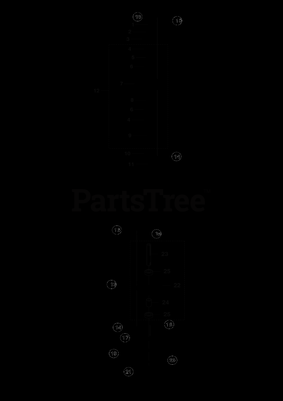 61-Inch/155cm Cutting Deck 2 Diagram and Parts List for C155 (967009701)(2012) Husqvarna Lawn Tractor Accessories