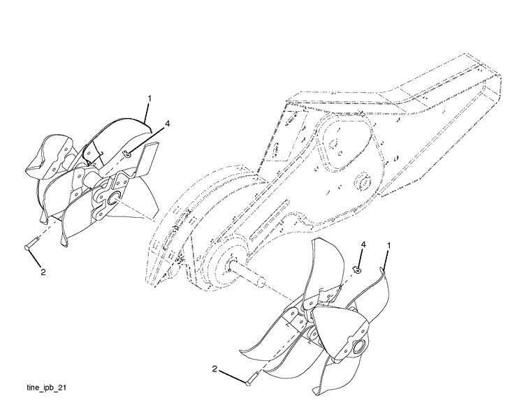 Tine Assembly Diagram and Parts List for DRT900H (96093001210)(2017-11) Husqvarna Cultivator
