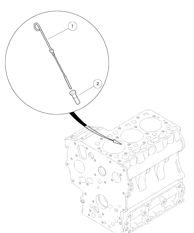 Dipstick And Guide Diagram and Parts List for HUV4421GXP 2009 Husqvarna Lawn Tractor