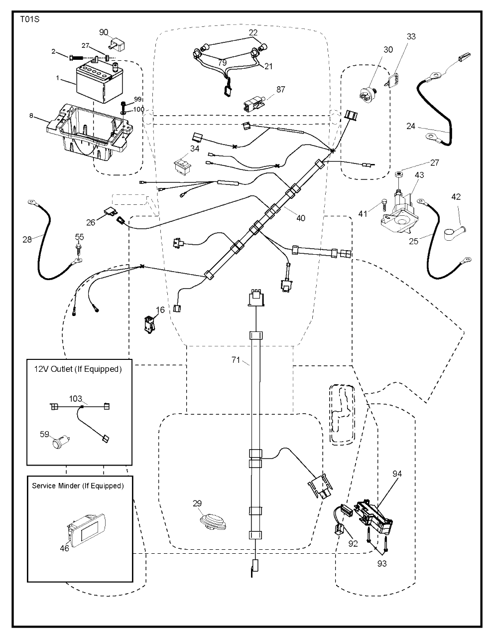 Electrical Diagram and Parts List for YTH1842 (917243820)(2017-12) Husqvarna Lawn Tractor