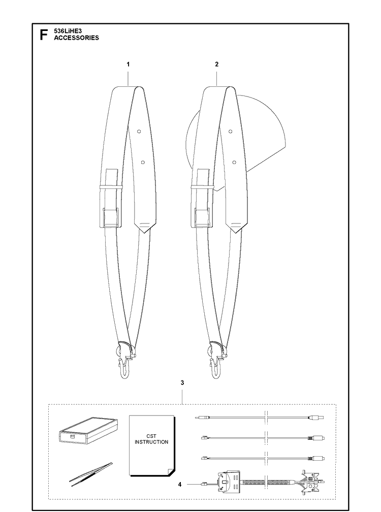 Accessories Diagram and Parts List for 536LIHE3 2016-09 Husqvarna Hedge Trimmer