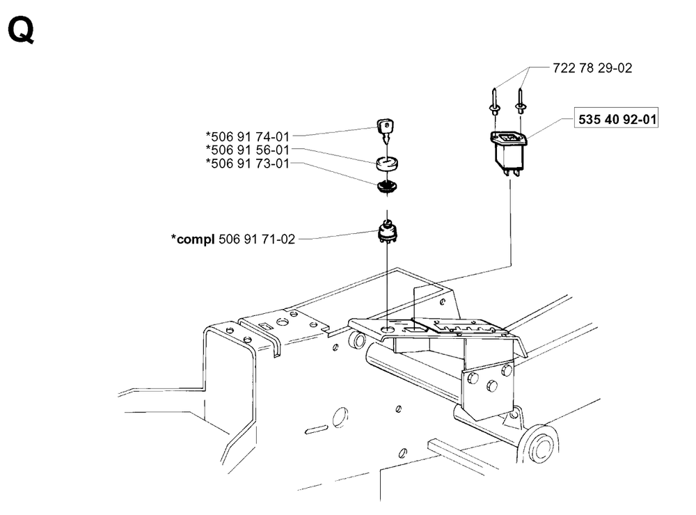 Electrical Diagram and Parts List for PF18 2001-01 Husqvarna Lawn Tractor