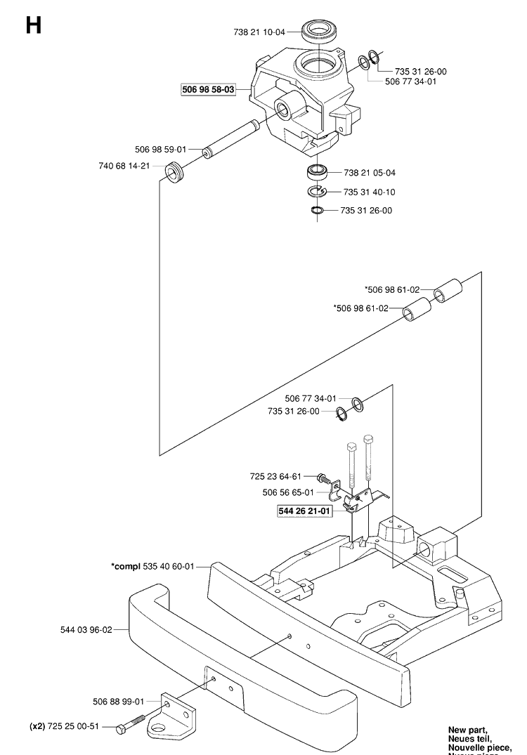 Steering 2 Diagram and Parts List for RIDER155AWD (965080001)(2006-01) Husqvarna Lawn Mower