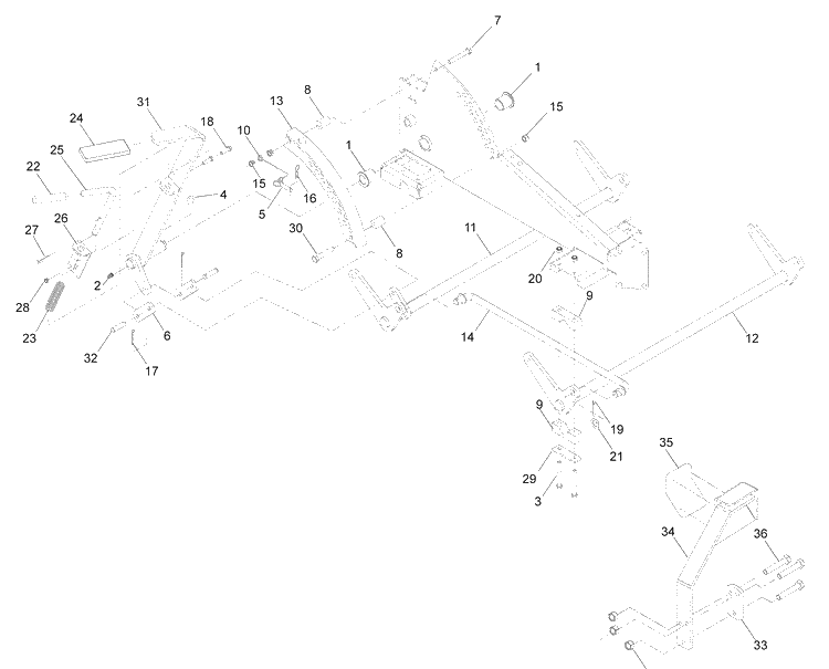 Mower Lift / Deck Lift Diagram and Parts List for IZ5223VAN (968999706)(2008-12) Husqvarna Lawn Mower