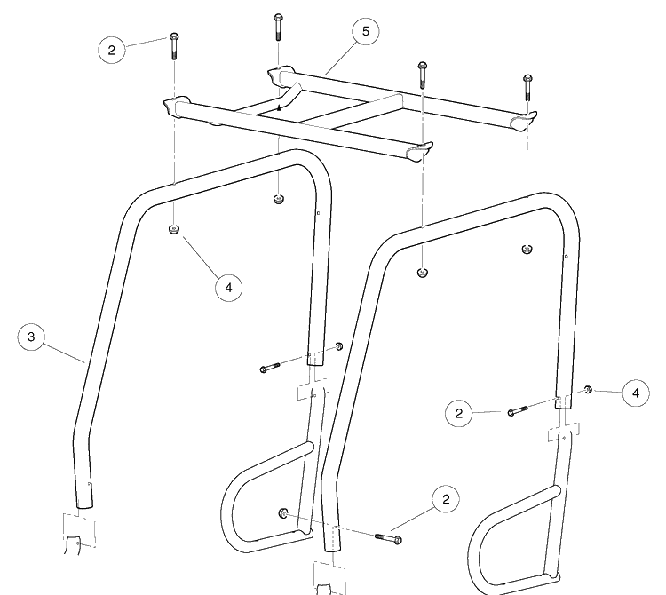 Rops Diagram and Parts List for HUV4421GXP 2009 Husqvarna Lawn Tractor