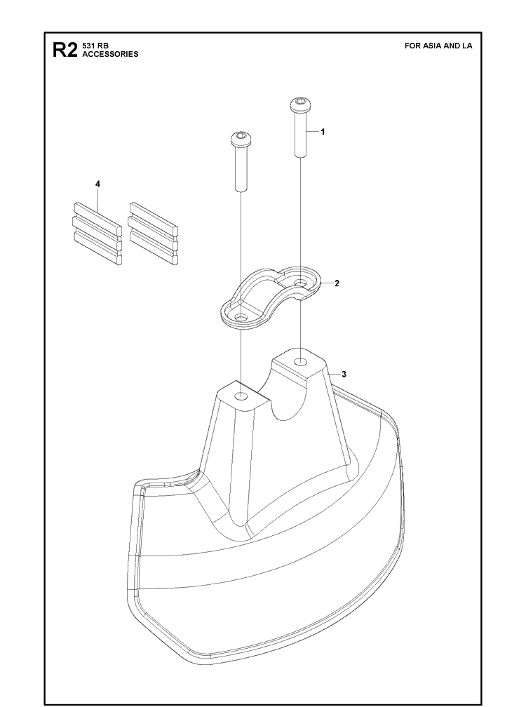 Accessories Diagram and Parts List for 531RB  Husqvarna Brush Cutter