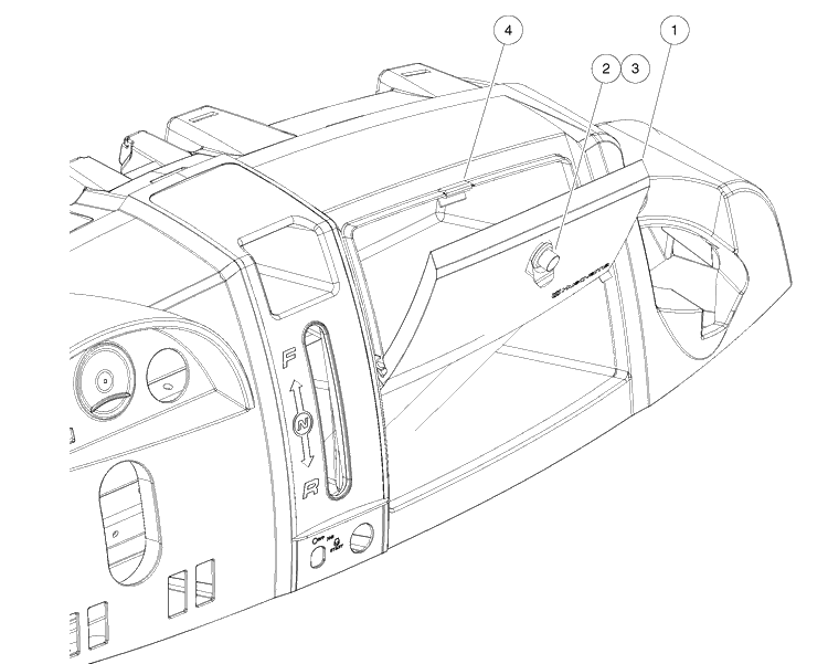Glove Box Diagram and Parts List for HUV4421GXP 2009 Husqvarna Lawn Tractor