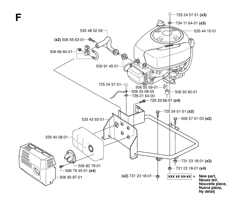 Engine 2 Diagram and Parts List for R16 (953521401)(2006-01) Husqvarna Lawn Tractor