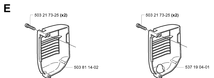 Muffler Cover Diagram and Parts List for 334T 20034400001-20040100000 Husqvarna Chainsaw