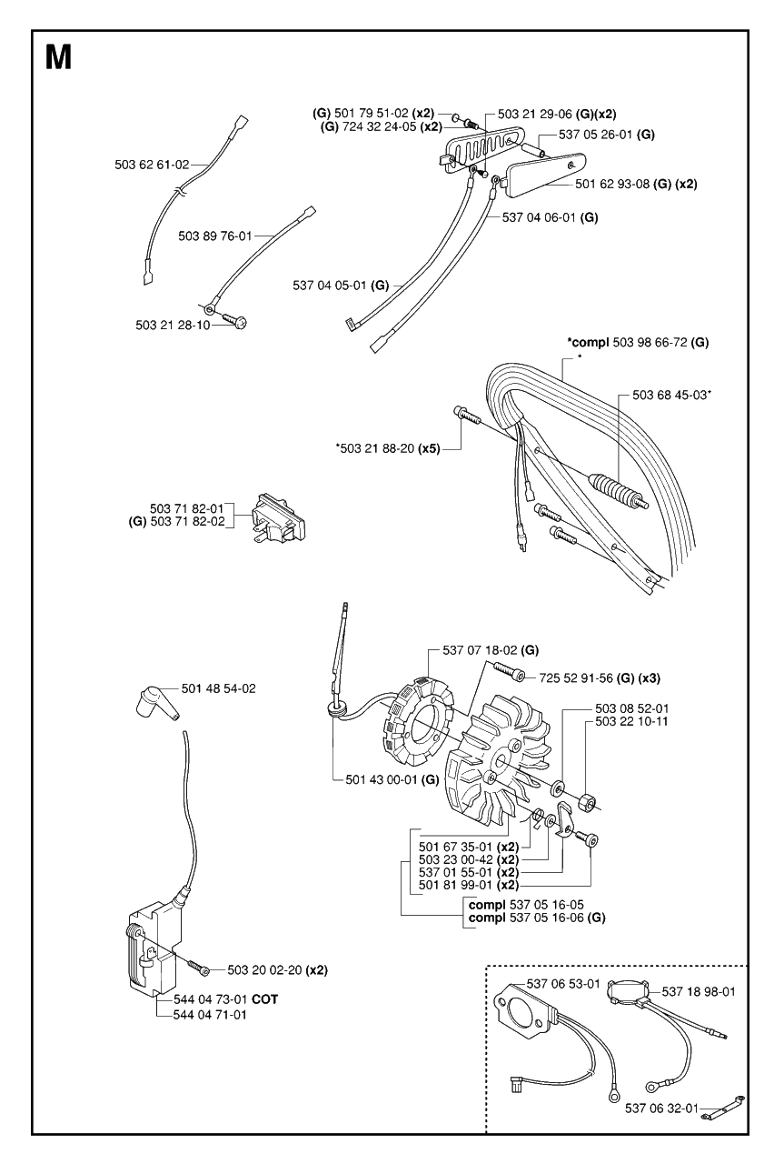 Handles Heated Diagram and Parts List for 390XP-XPG-XPW 20064000001 & Above Husqvarna Chainsaw