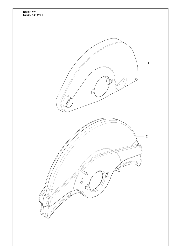 Wheel Guard Diagram and Parts List for K3000 2009-03 Husqvarna Lawn Tractor Accessories