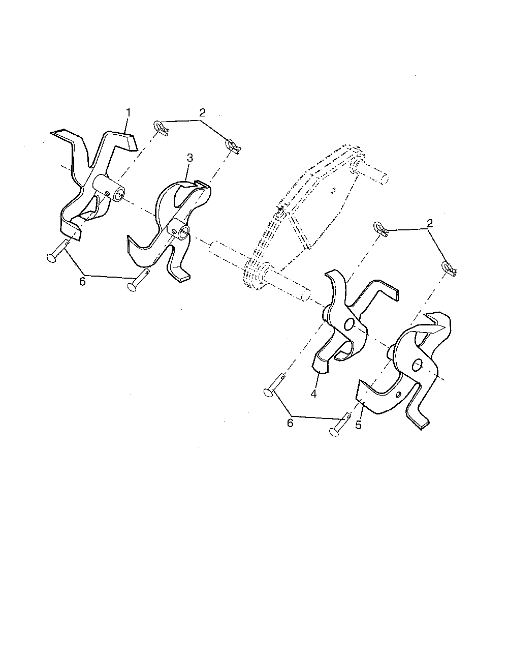 Tine Diagram and Parts List for 917250093  Husqvarna Tiller