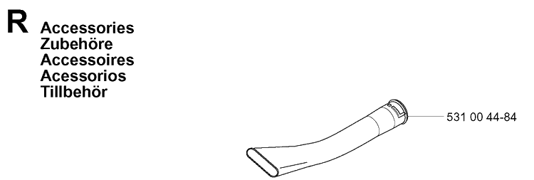 Accessories Diagram and Parts List for 141B 20041400001-Current Husqvarna Leaf Blower / Vacuum