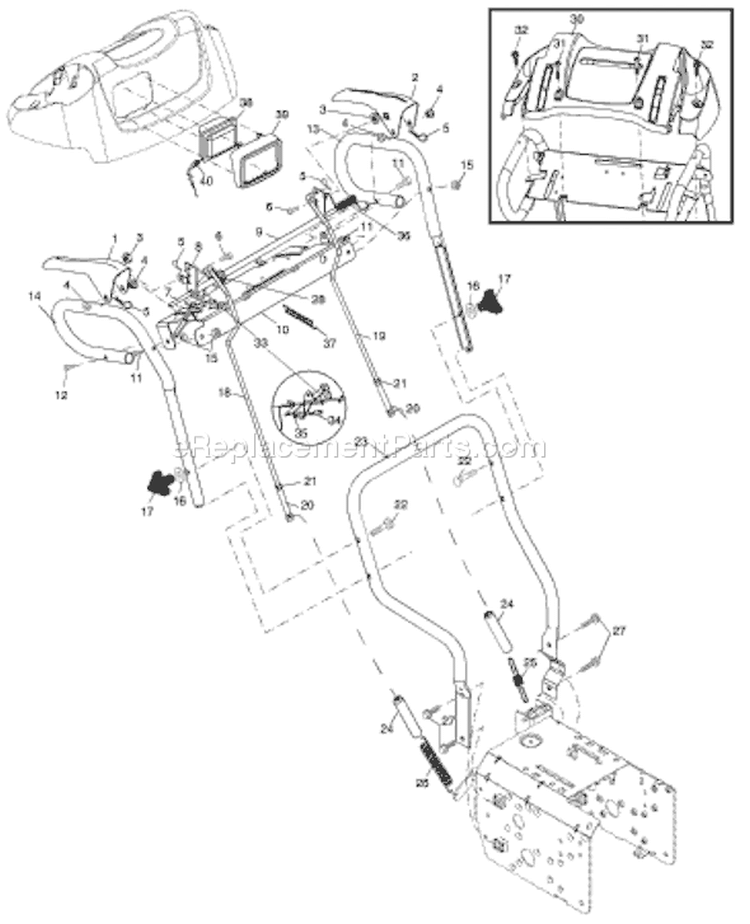 Page F Diagram and Parts List for 8024ST 8024 ST HUA -954223104 -2002-09 Husqvarna Snow Blower