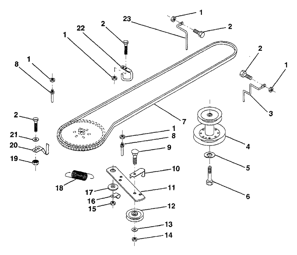 Ground Drive Diagram and Parts List for LR12 (954000752-A)(1994-05) Husqvarna Lawn Tractor