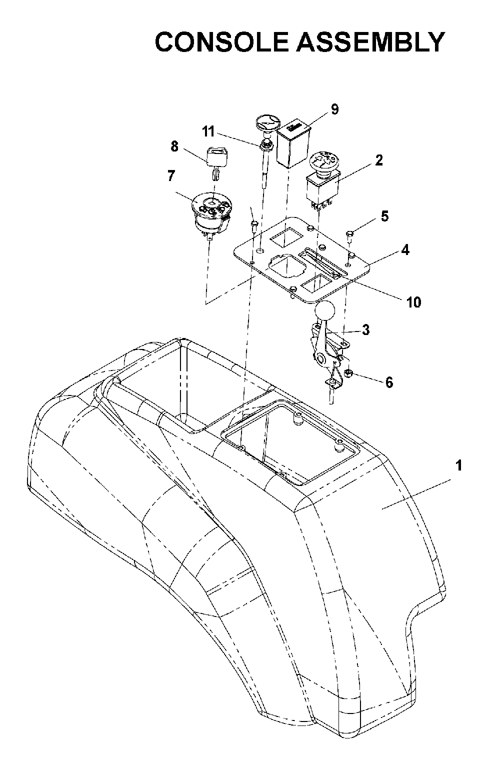 Control Panel And Discharge Chute Diagram and Parts List for CZ4818BIA (968999276)(2004-09) Husqvarna Lawn Tractor
