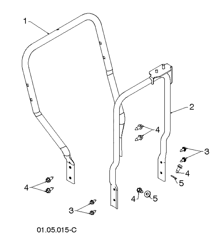 Handle 5 Diagram and Parts List for ST268EP (96191003806)(2012-09) Husqvarna Snow Blower