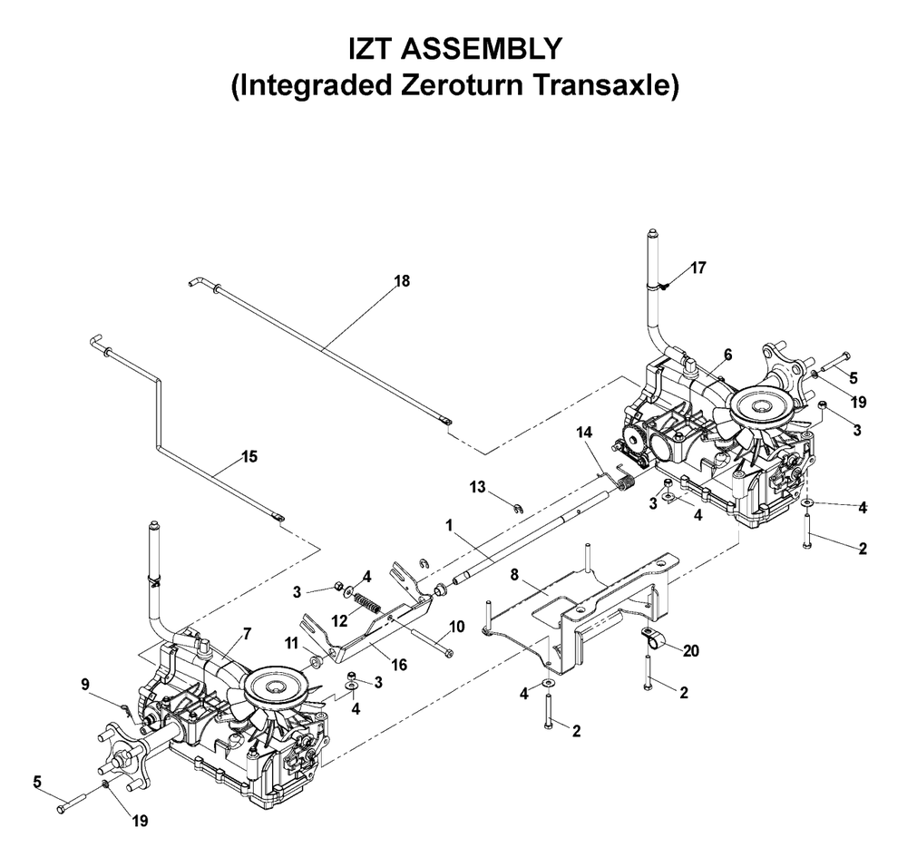 Hydraulic Pump - Motor Diagram and Parts List for CZ4815KAA (968999219)(2003-05) Husqvarna Lawn Mower