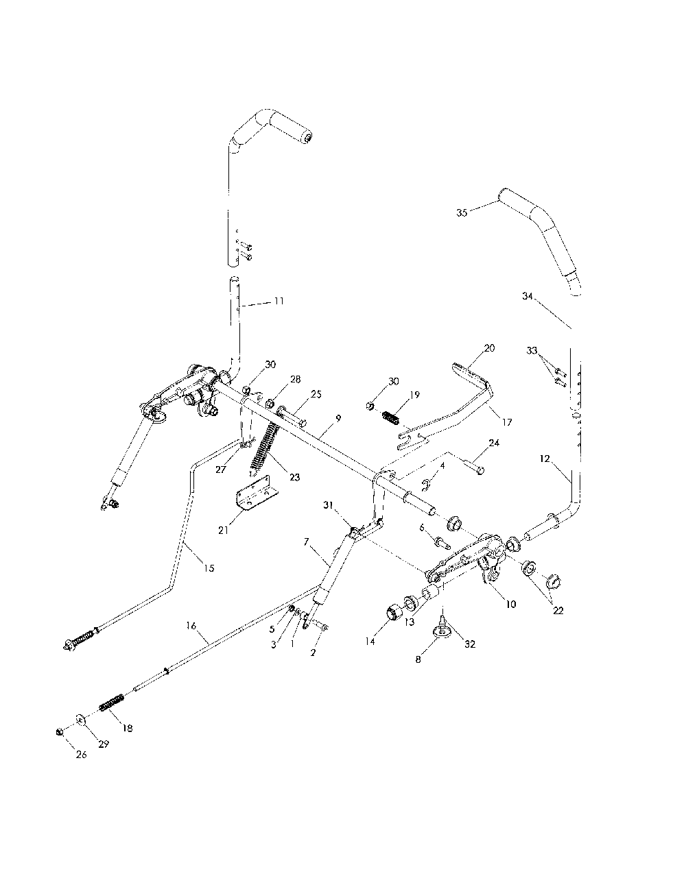 Steering Diagram and Parts List for 968999685  Husqvarna Lawn Mower