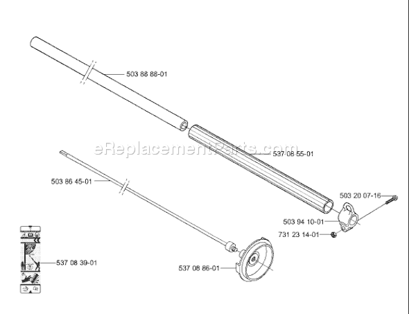 Page L Diagram and Parts List for 326HE4 (E-tech 2) (2001-09) Husqvarna Trimmer