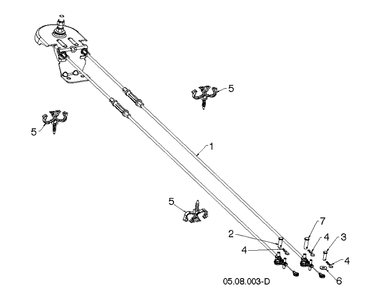 Control Panel And Discharge Chute Diagram and Parts List for ST224 (96191008705)(2019-03) Husqvarna Snow Blower