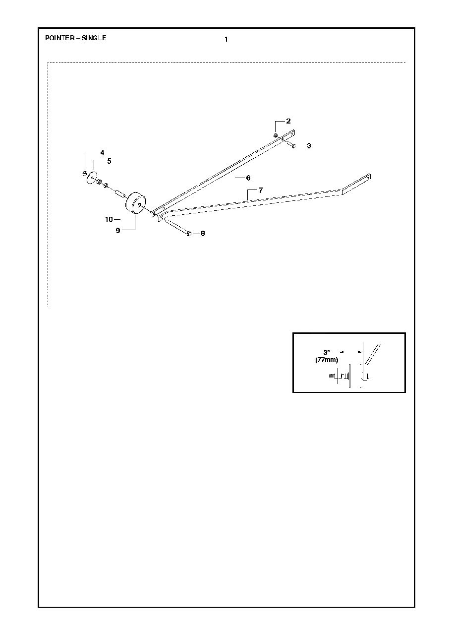 Pointer - Single Diagram and Parts List for FS520 (FS 524)(2011-02) Husqvarna Circular Saw