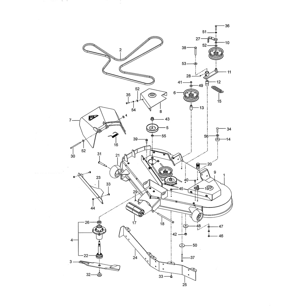 Mower Deck/Cutting Deck Diagram and Parts List for 91750662  Husqvarna Lawn Tractor