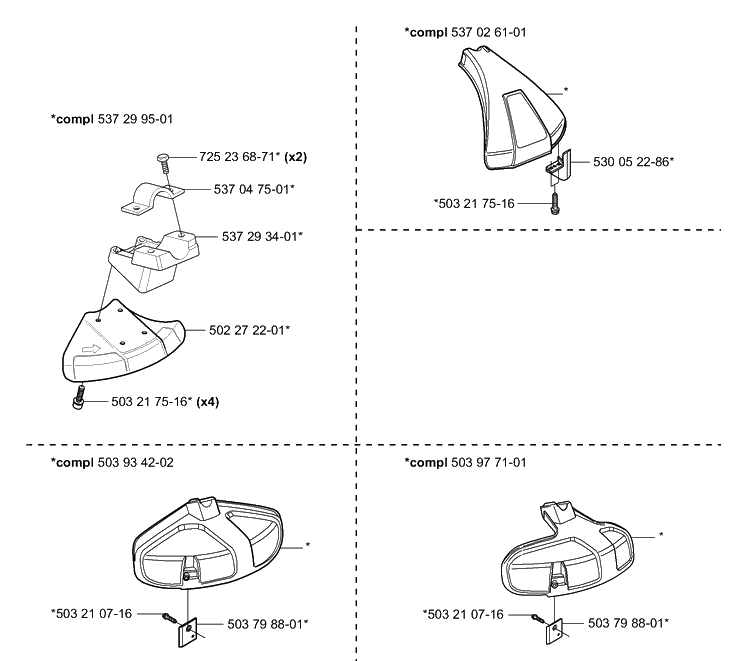 Accessories (A) Diagram and Parts List for 323L 2006-04 Husqvarna Trimmer
