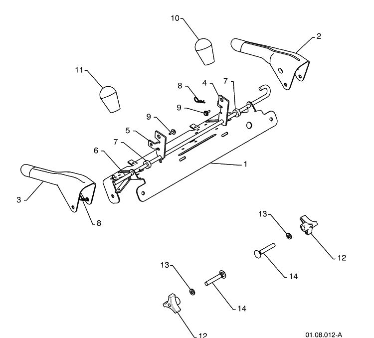 Control Panel Diagram and Parts List for 1330SBXLSB (96193004100)(2008-11) Husqvarna Snow Blower