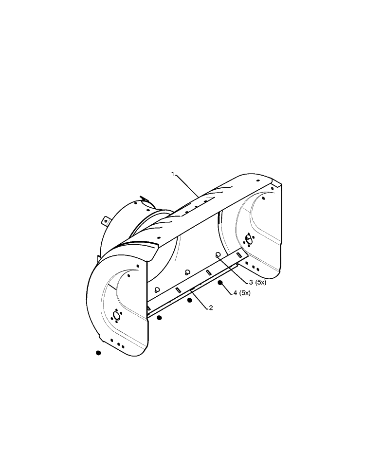 Auger Housing And Impeller 4 Diagram and Parts List for 1830SB 2010-08 Husqvarna Snow Blower