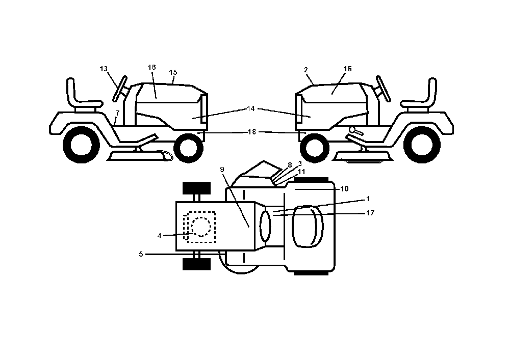 Decals Diagram and Parts List for GTH260TWIN (96041004500)(2007-02) Husqvarna Lawn Tractor