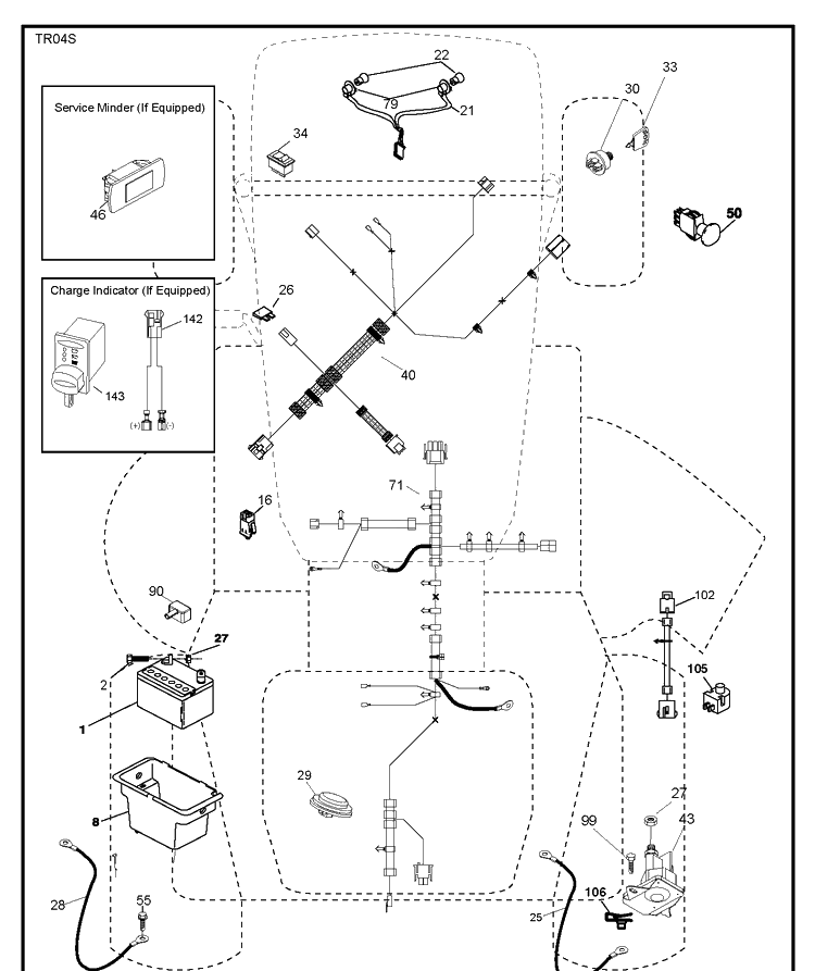Electrical Diagram and Parts List for LTH1842 (96041041200)(2017-08) Husqvarna Lawn Tractor