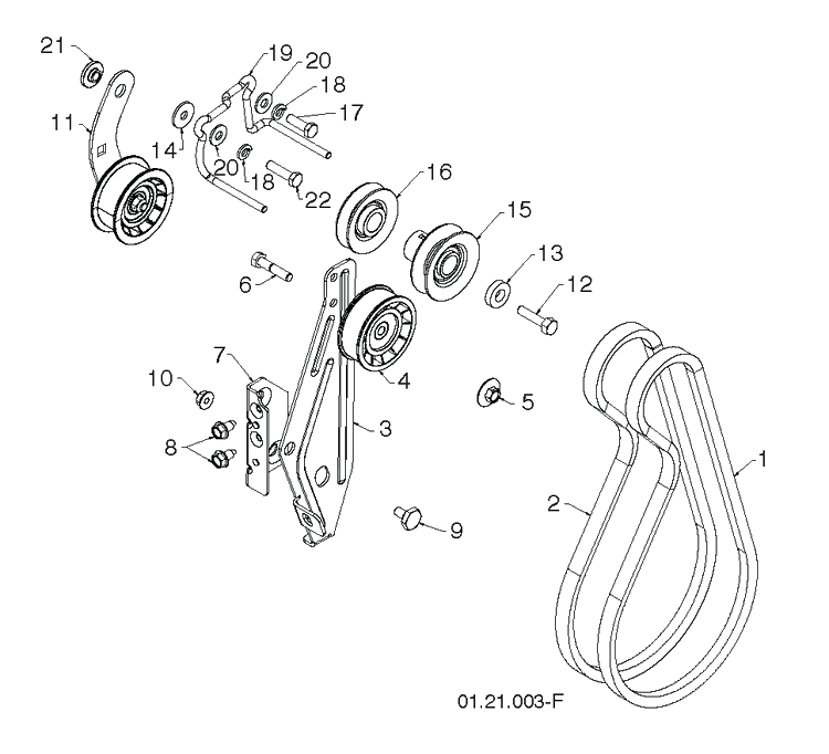 Chassis, Engine And Pulleys 1 Diagram and Parts List for 5524ST (96191001614)(2013-08) Husqvarna Snow Blower