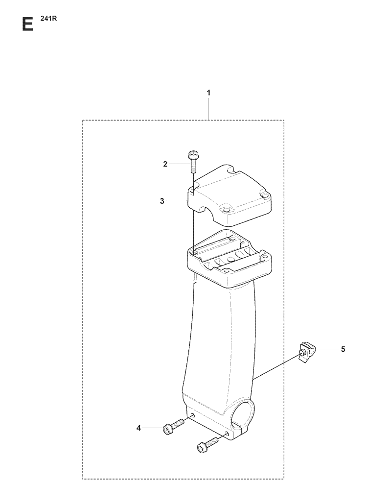 Tower Diagram and Parts List for 241RJ  Husqvarna Brush Cutter
