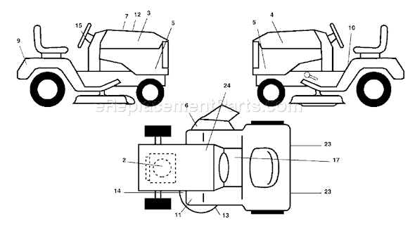 Page B Diagram and Parts List for GTH2548XPB (954567895) (2002-10) Husqvarna Lawn Tractor