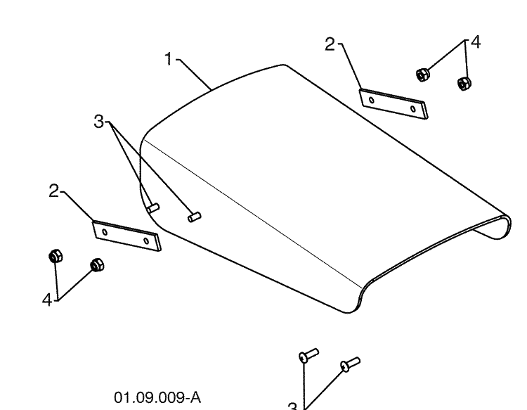 Control Panel / Discharge Chute 2 Diagram and Parts List for 13524SBXLS (961930048)(2009-07) Husqvarna Snow Blower