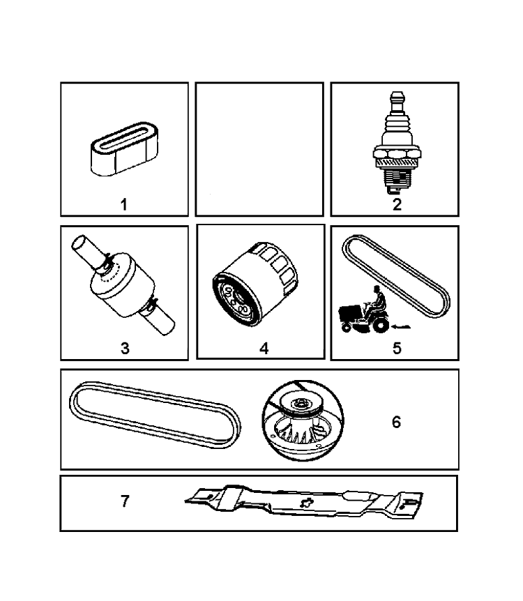 Frequently Used Parts Diagram and Parts List for TS348XD  Husqvarna Lawn Tractor